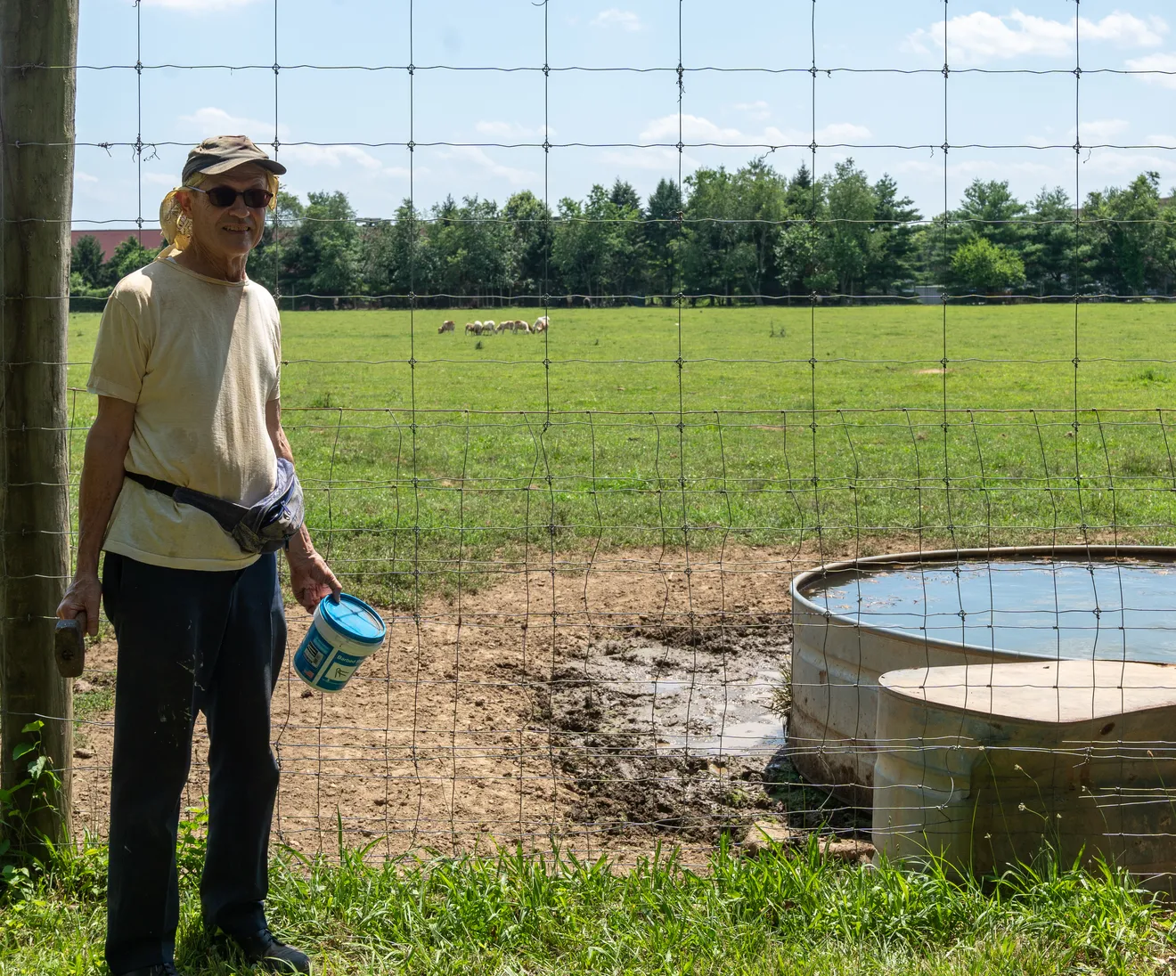 Andy Henry on the farm