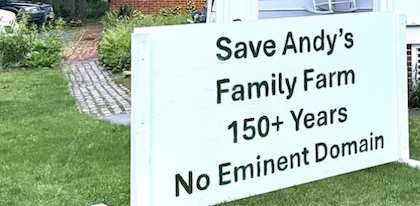 Save the Farm sign